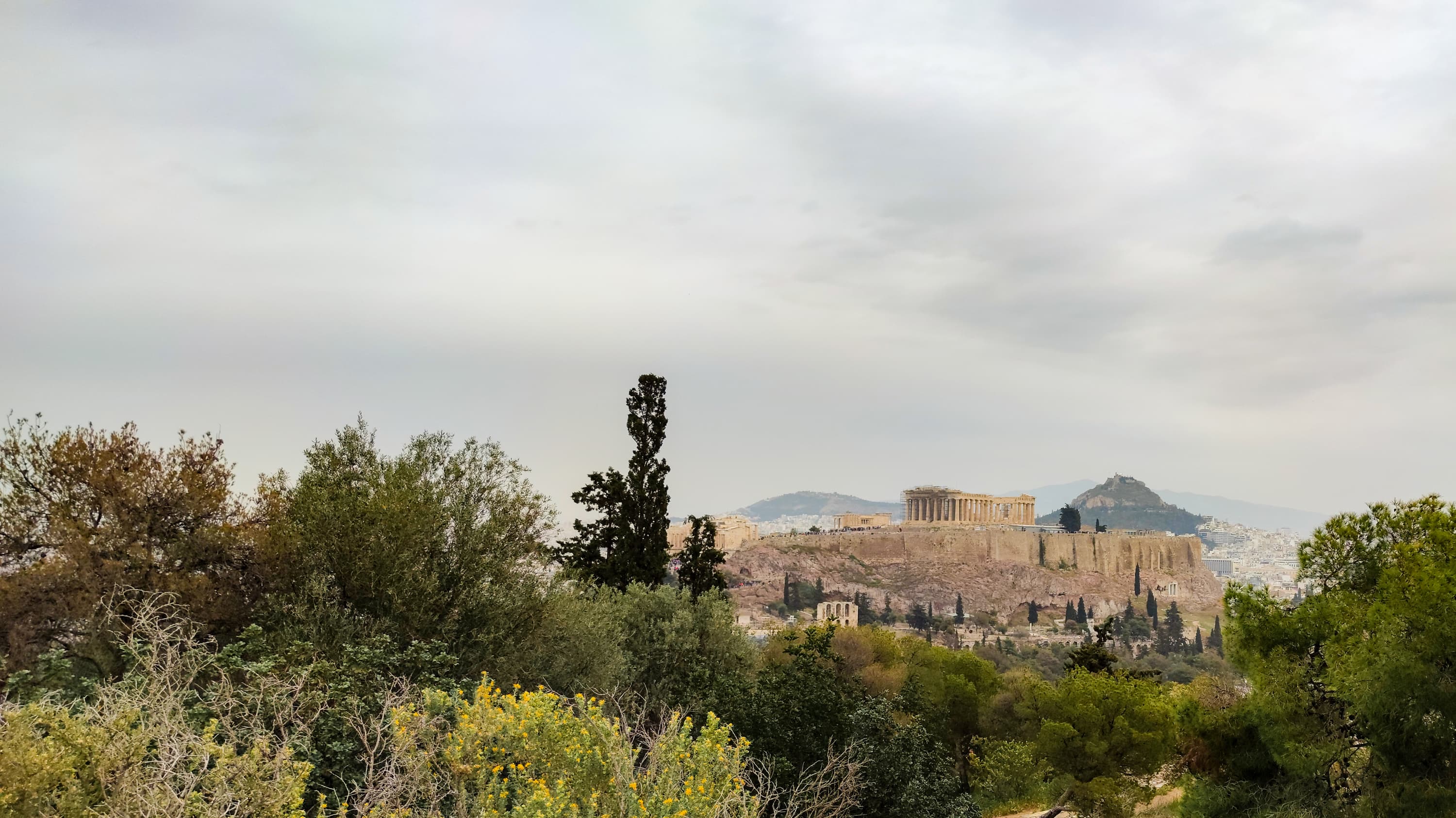 Athens - Acropolis seen from Philopappos Hill