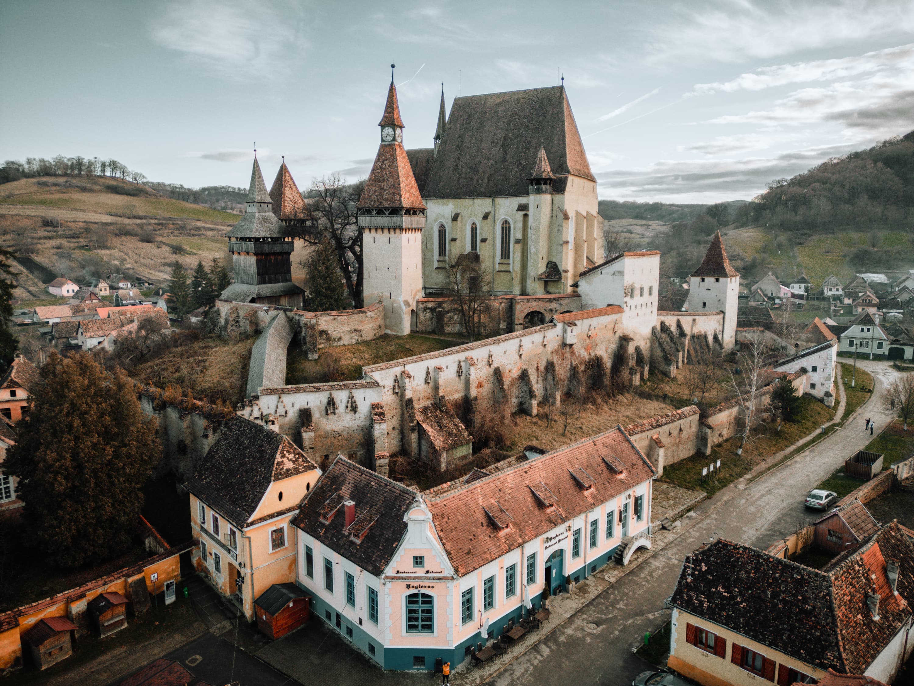 Biserica fortificată din Biertan, vedere de sus