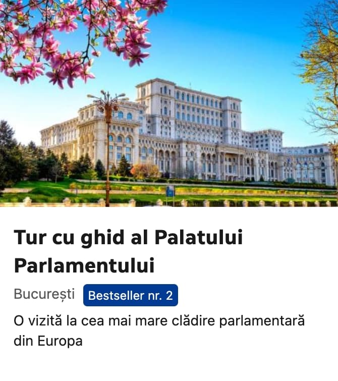 Atractii Booking - Parlament Romania