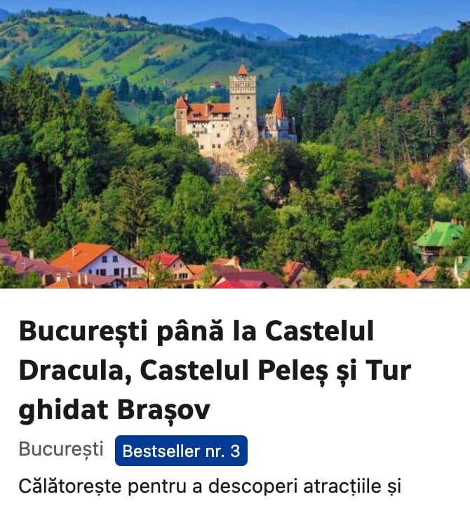 Atractii Booking - Peles Romania