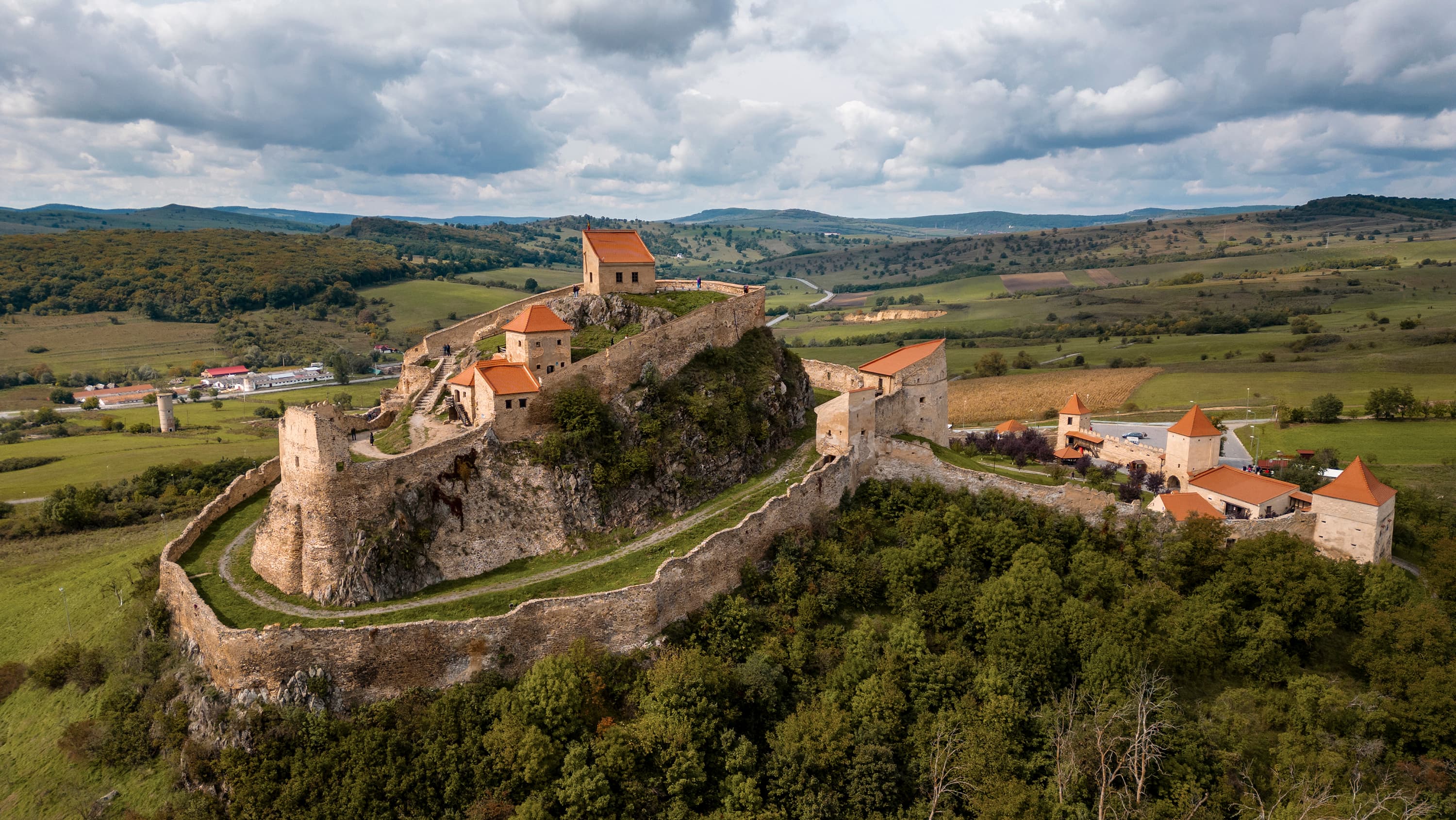 Cetatea Rupea, văzută din dronă